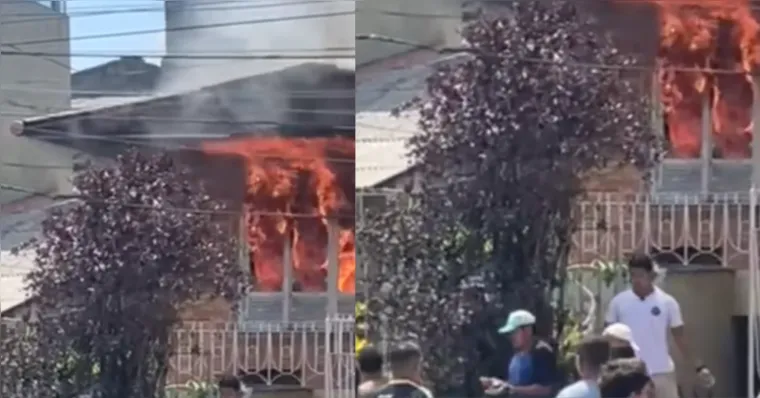 Imagem ilustrativa da notícia Incêndio atinge e destrói casa em Belém; causa é investigada
