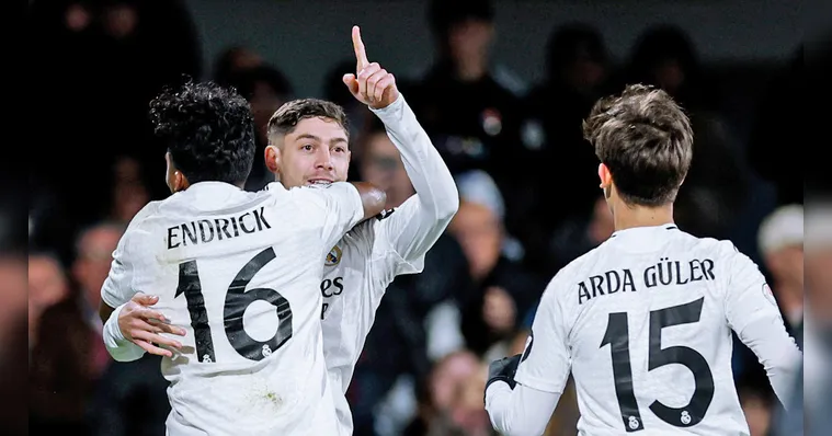 Imagem ilustrativa da notícia Endrick mostra serviço e Real Madrid goleia na Copa do Rei