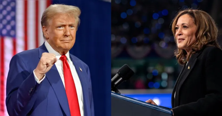 Imagem ilustrativa da notícia Kamala e Trump seguem empatados a menos de 24h da eleição