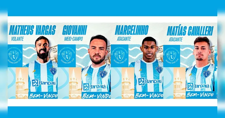 Imagem ilustrativa da notícia Conheça os primeiros reforços do Paysandu para 2025