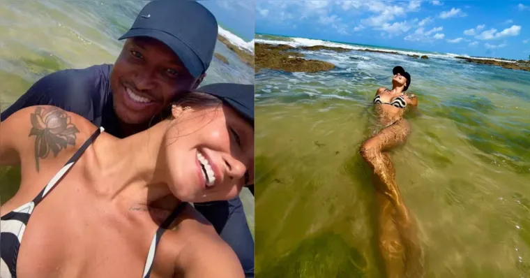 Imagem ilustrativa da notícia Carol Peixinho curte dia de praia ao lado de Thiaguinho