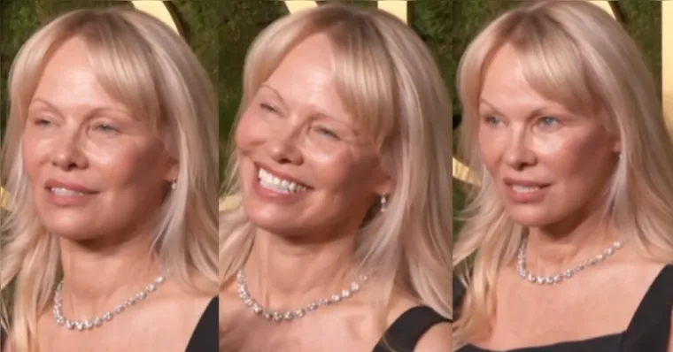 Imagem ilustrativa da notícia Por que Pamela Anderson escolheu ir ao Globo de Ouro sem maquiagem?
