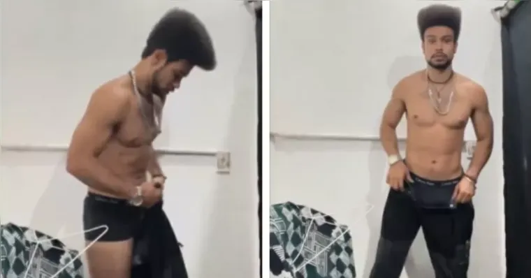 Imagem ilustrativa da notícia Sérgio Malheiros posta vídeo e volume na cueca chama atenção