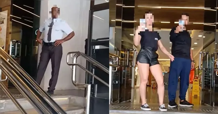 Imagem ilustrativa da notícia Mulher se filma ofendendo segurança negro e gera revolta