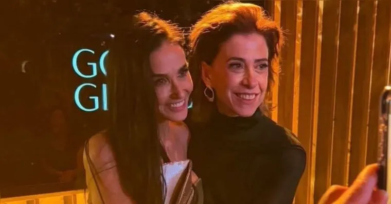 Imagem ilustrativa da notícia Demi Moore pede número de Fernanda Torres no Globo de Ouro