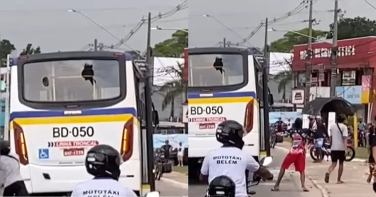 Imagem ilustrativa da notícia Ônibus é apedrejado na avenida Augusto Montenegro, em Belém