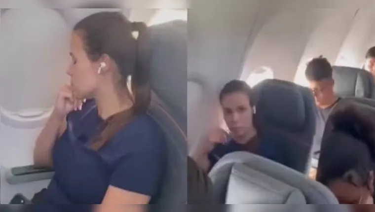 Imagem ilustrativa da notícia Vídeo: Mulher viraliza após negar troca de assento em avião