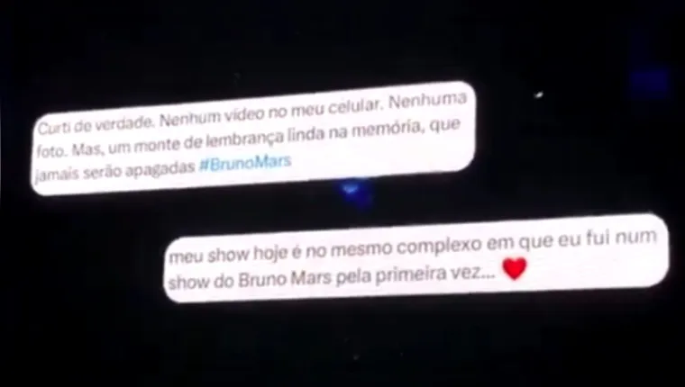 Imagem ilustrativa da notícia Bruno Mars homenageia Marília Mendonça em show em Brasília