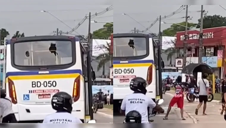 Imagem ilustrativa da notícia Ônibus é apedrejado na avenida Augusto Montenegro, em Belém