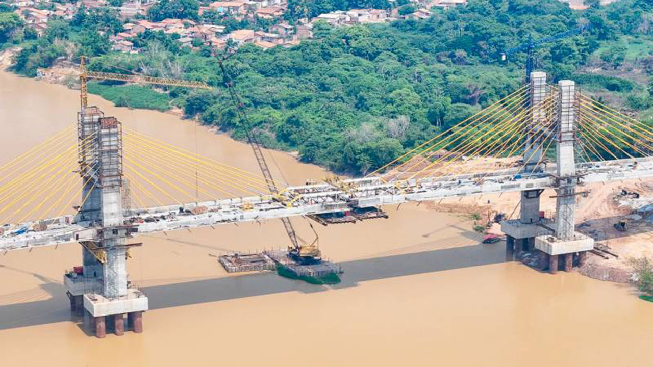 Ponte sobre o Rio Itacaiúnas, no município de Marabá, entra na fase final