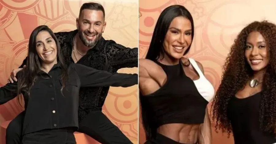 Diego Hypolito e Daniele, e Gracyanne Barbosa e Giovanna estão no paredão