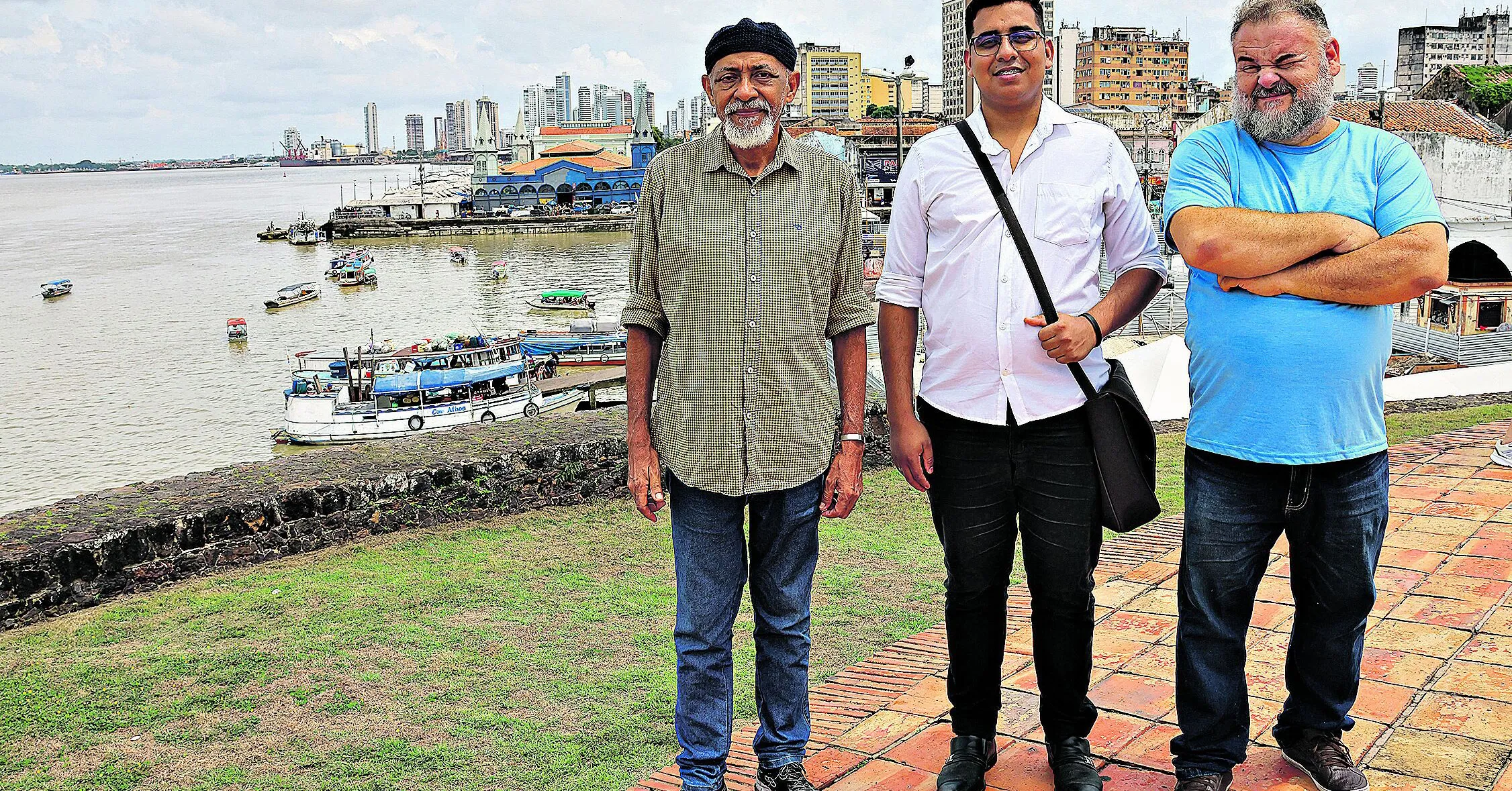 Rudivaldo, Henrique e Márcio compartilham a paixão pela História e pela cidade de Belém