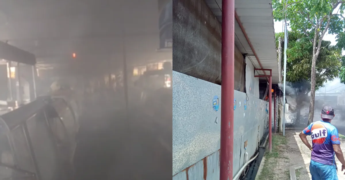 O incêndio danificou principalmente o box de um açougueiro