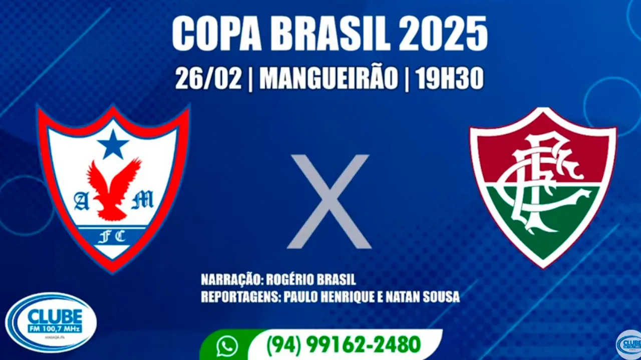 Águia x Fluminense jogam pela primeira fase da Copa do Brasil 2025