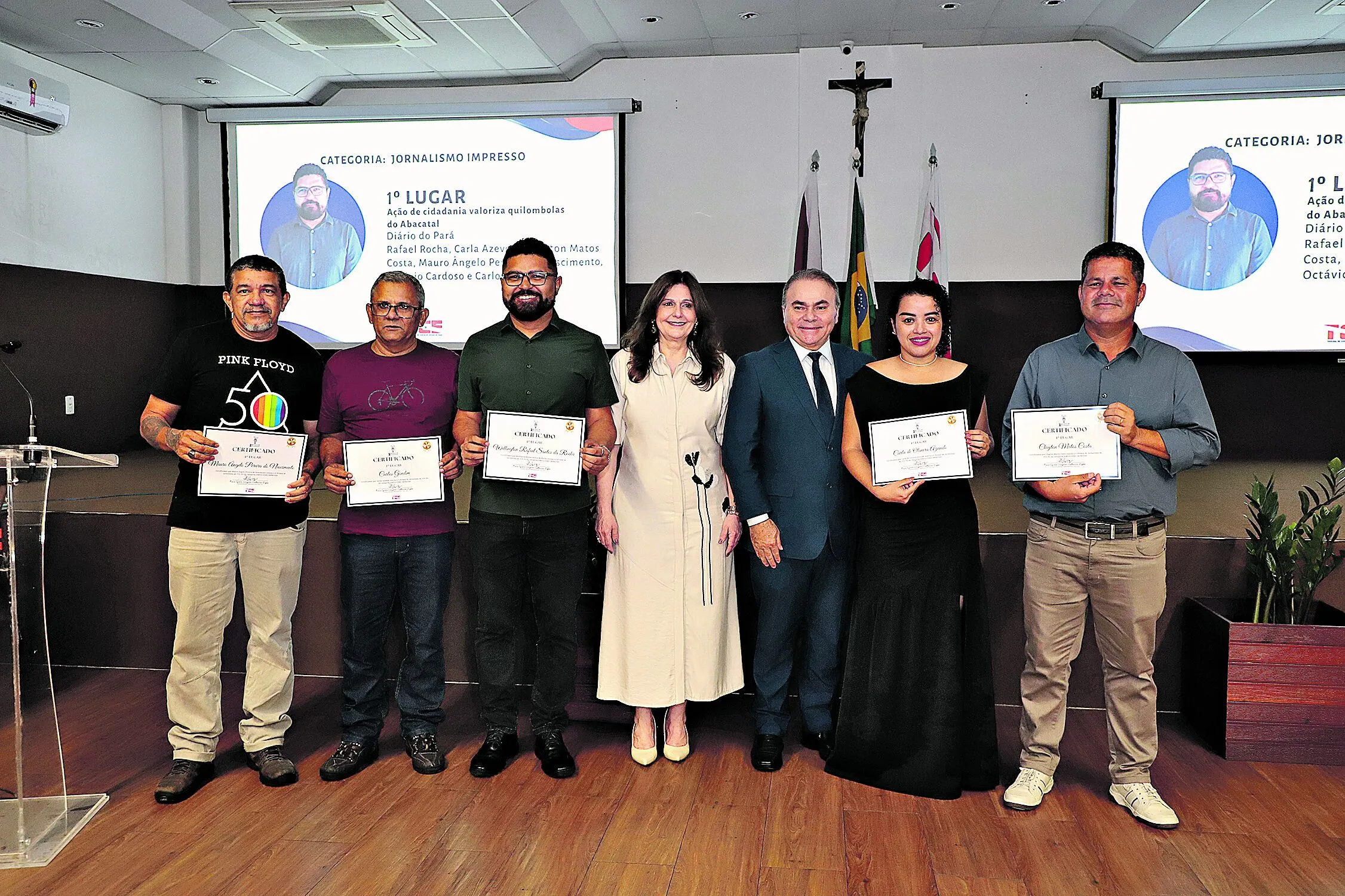 Jornal Diário do Pará ganha em 1 lugar na categoria, jornalismo impresso, com a matéria, AÇÃI CIDADANIA VALORISA QUILOMBO DO ABACATAL.