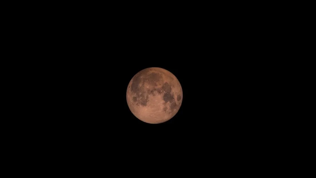 O registro de uma Super Lua de Sangue feito pela Nasa.