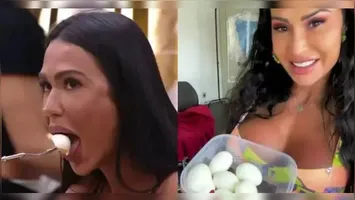 A ex do Belo não economizar na hora de dá-lhe no ovo