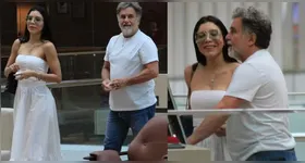 Marcos Frota com a namorada Thaysa Rodrigues