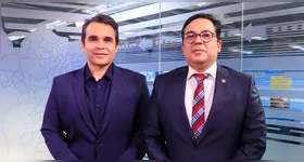 Dr. Sávio Barreto, presidente eleito da OAB-Pa e Cássio Bitar após gravação no especial da semana.