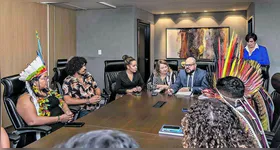 Reunião realizada no Palácio Cabanagem reuniu deputadas e representantes de indígenas.