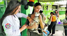 Parceria permitiu a avaliação e vacinação de cães e gatos na UFRA nesta sexta-feira (14)