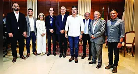 O governador Helder Barbalho reuniu com os representantes da GOL e da NOA nesta sexta-feira (21)