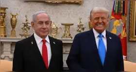 Trump e Benjamin Netanyahu em Israel