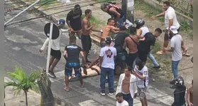 Homem desmaiado no chão foi brutalmente espancado