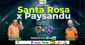 Guilherme Guerreiro e Rui Guimarães comandam a transmissão da Rádio Clube, no confronto entre Santa Rosa x Paysandu.