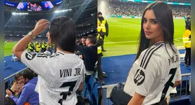 A modelo espanhola Victoria Ruiz, que já teria vivido romance com Neymar, é apontada como novo affair do jogador brasileiro Vinícius Jr.