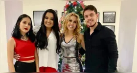 Joelma com os filhos: Yasmin, Natália e Yago