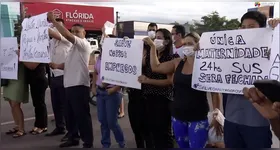 Pacientes e funcionários protestaram contra o fechamento do hospital na BR-316