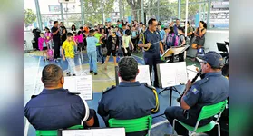 As atividades contaram com a presença da banda de música da Guarda Municipal de Belém