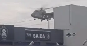 Pouso de helicóptero no Baenão chamou a atenção de quem passava no local e viralizou rapidamente nas redes sociais.