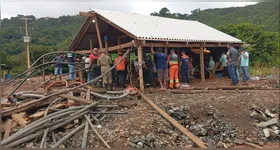 O CBM atua para resgatar os garimpeiros presos na mina de cobre ilegal na Vila Nova Jerusalém, em Canaã dos Carajás.