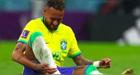 Neymar se recupera de uma lesão.