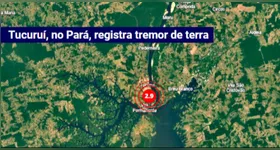 Tremor de terra de magnitude 2.9 registrado em Tucuruí, Pará, na madrugada de terça-feira. Moradores não sentiram o abalo sísmico.