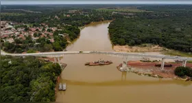 A ponte que liga os municípios de Ipixuna do Pará e Paragominas está em fase final da obra.