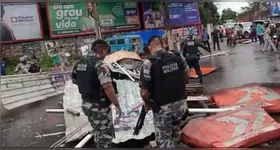 A PM conseguiu a liberação da via no final da manhã desta segunda-feira (10).