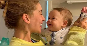 A influenciadora Virgínia Fonseca e o filho Zé Leonardo, de seis meses.