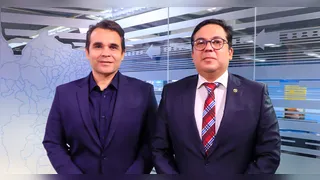 Dr. Sávio Barreto, presidente eleito da OAB-Pa e Cássio Bitar após gravação no especial da semana.