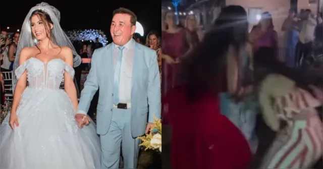 Imagem ilustrativa da notícia Vídeo: Mulheres fazem barraco em casamento de Amado Batista