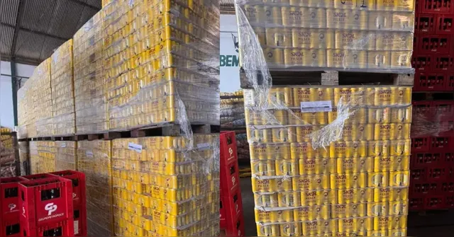 Imagem ilustrativa da notícia Sem nota: 90 mil latas de cerveja são apreendidas em Belém