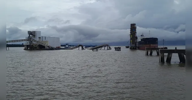 Imagem ilustrativa da notícia Queda de estrutura em porto de Barcarena, no Pará, deixa feridos