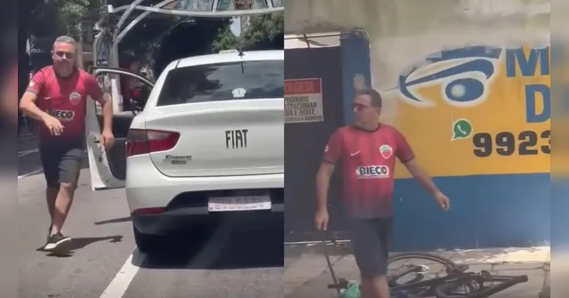 Imagem ilustrativa da notícia Taxista afirma que foi provocado por ciclista antes da confusão
