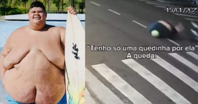 Imagem ilustrativa da notícia Gordão da XJ sofre acidente de moto e vídeo impressiona
