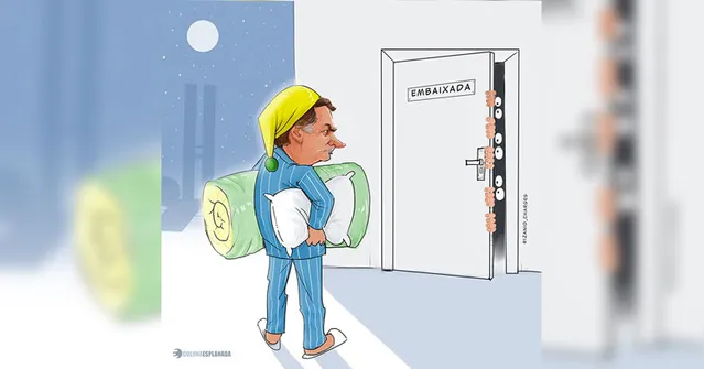 Imagem ilustrativa da notícia Embaixadas discutem sobre asilo para Bolsonaro em caso de prisão