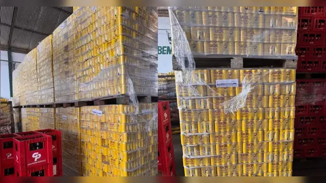 Imagem ilustrativa da notícia Sem nota: 90 mil latas de cerveja são apreendidas em Belém