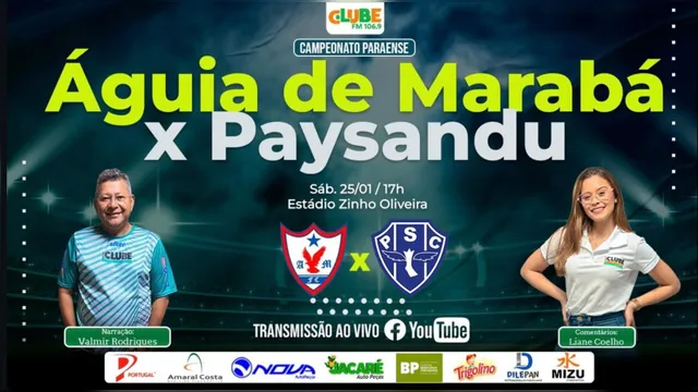 Imagem ilustrativa da notícia Tem Jogo no DOL e na Clube: ouça Águia de Marabá x Paysandu