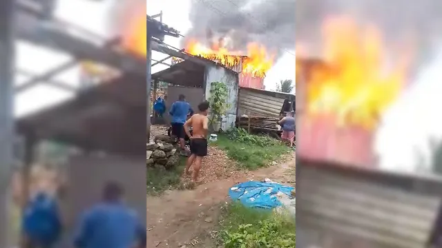 Imagem ilustrativa da notícia Vídeo: incêndio atinge casa no bairro da Cabanagem em Belém